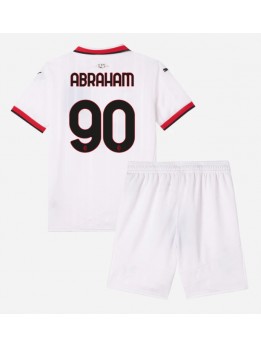 Billige AC Milan Tammy Abraham #90 Bortedraktsett Barn 2024-25 Kortermet (+ Korte bukser)